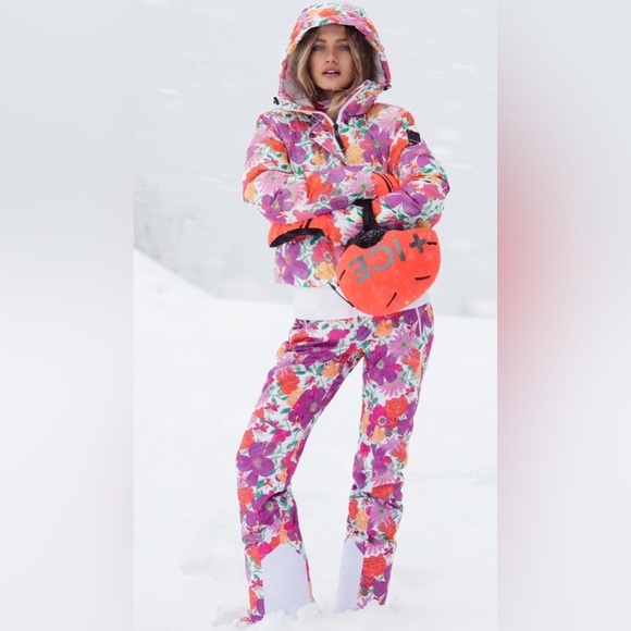 LoveShackFancy Sella D Ski Jacket and bib whole set size S snowsuit 2 pieces - Picture 2 of 3